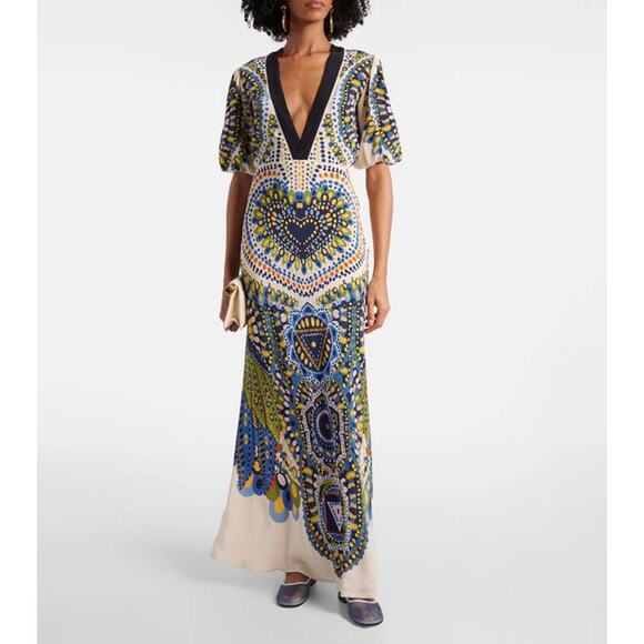 DoubleJ Marlene Dress in Chakra Placee Print XS - Picture 1 of 4